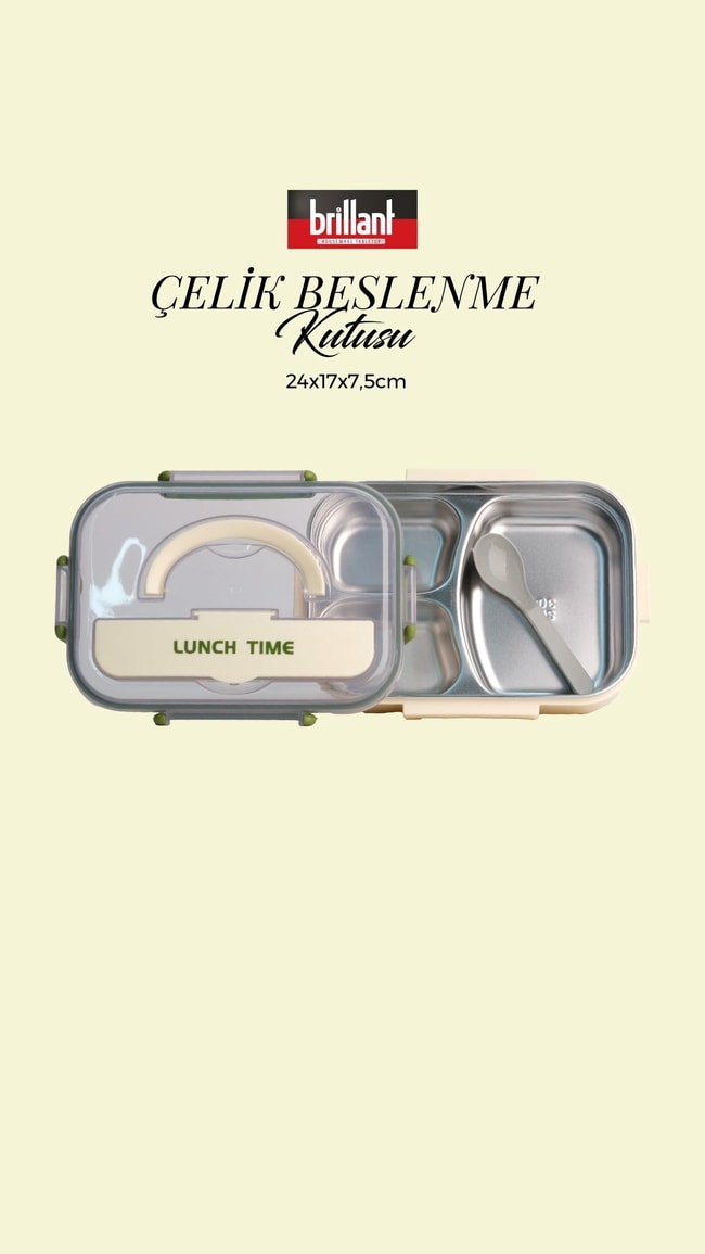 BRİLLANT Lunch Time 4 Bölmeli Lunch Box BR-6666 24X17x7,5Cm