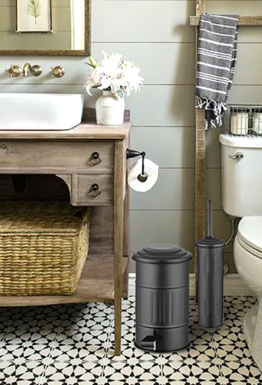 The Mia Çöp Kovası Banyo Siyah 5 Lt