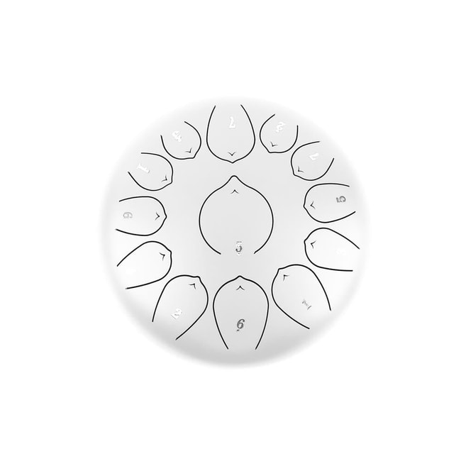 Jwin JTN-1213 12 Inç 13 Ses Ton Çelik Handpan Tongue Drum Davulu - Beyaz