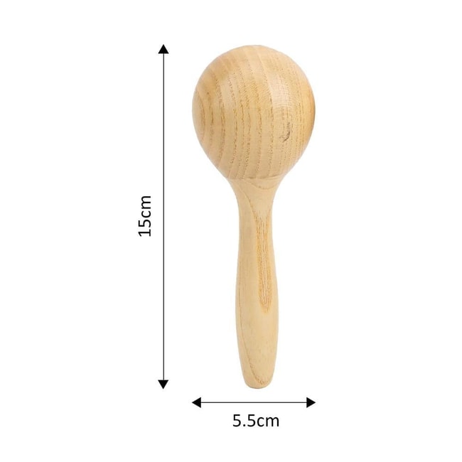 Jwin JWM-109 Saplı Gerçek Ağaç  Kaliteli Marakaş Orff - Ritim Aleti Seti - Natural