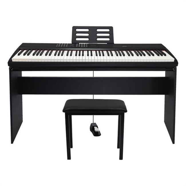 Jwin Sapphire SDP-112 Çekiç Aksiyonlu 88 Tuşlu Dijital Piyano Taşıma Çantası Hediyeli + Tabure