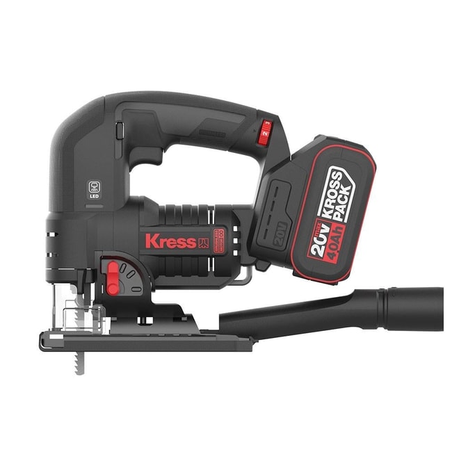 Kress KUE26 20Volt 4.0Ah Li-ion Çift Akülü Profesyonel Kömürsüz Devir Ayarlı Şarjlı Dekupaj Testere