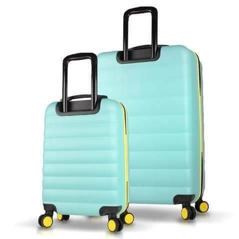 Colors Abs Kabin ve Büyük Boy Mint Yeşili  2li Valiz Seti