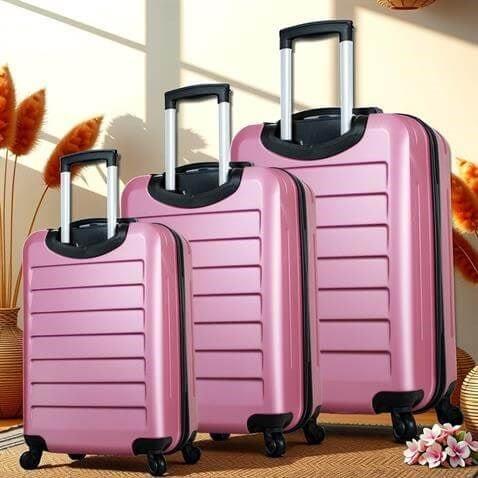 Ruby Abs Kabin Orta ve Büyük Boy Rose Gold 3lü Valiz Seti