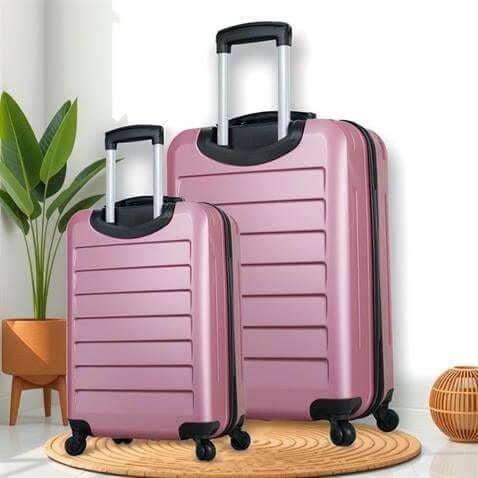 Ruby Abs Kabin ve Büyük Boy Rose Gold 2li Valiz Seti
