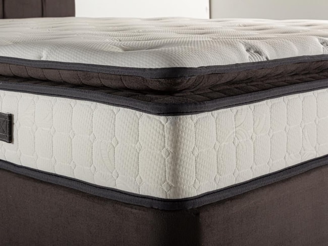 Niron King Yatak Seti 120x200 Tek Kişilik Yatak Baza Başlık Takımı Füme