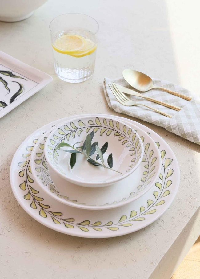 The Mia Olivos Yemek Tabağı 6lı Set 20 cm OVS0012