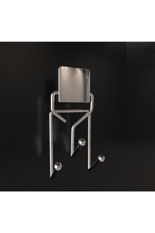 Yapışkanlı Lüks Banyo Havluluk Askılığı Üçlü Krom Metal Paslanmaz Havluluk DC477