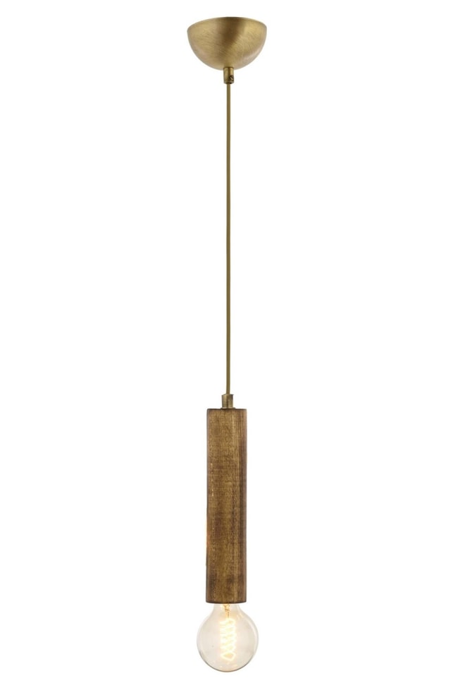 Avonni AV-1651-1E Eskitme Kaplama Modern Avize E27 Ahşap 6 cm