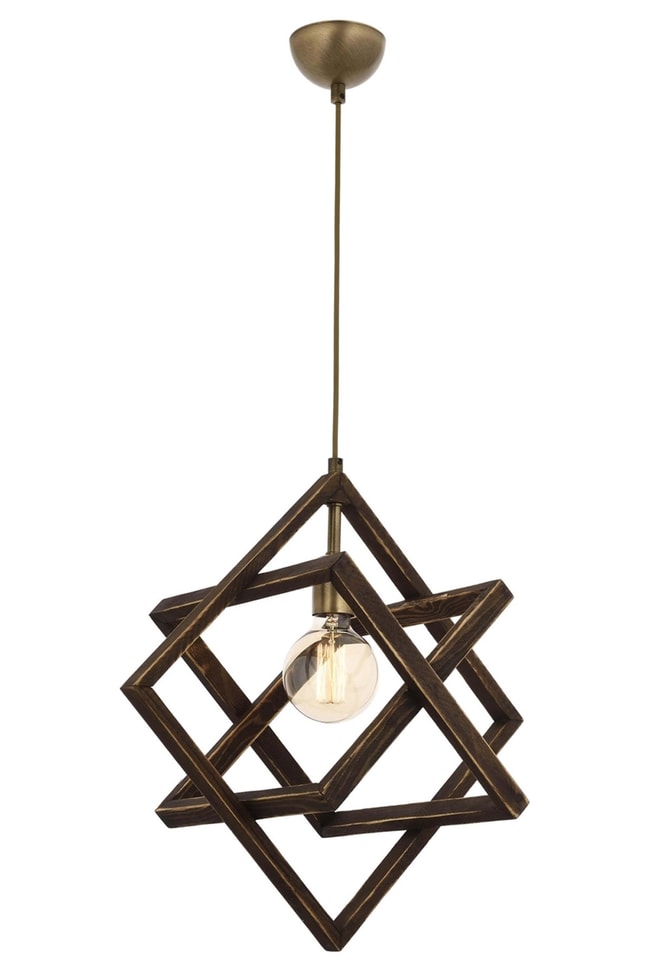 Avonni AV-1765-1E Eskitme Kaplama Modern Avize E27 Ahşap Metal 30 cm