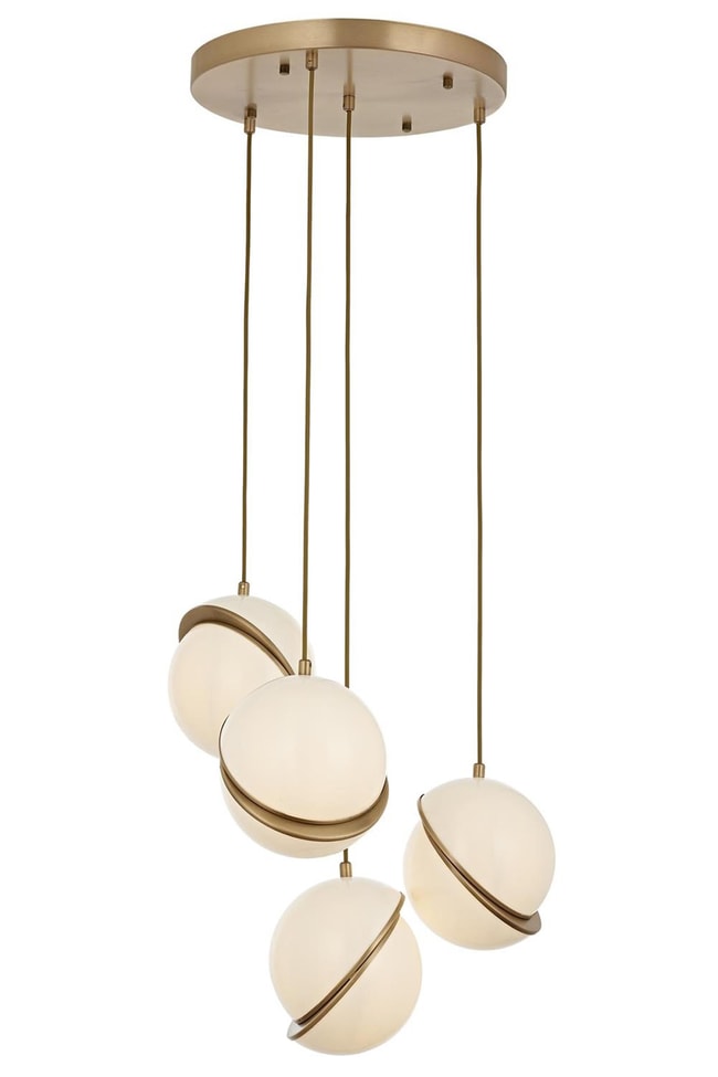 Avonni AV-1861-4ET Eskitme Kaplama Modern Avize E27 Metal Pleksi 40 cm