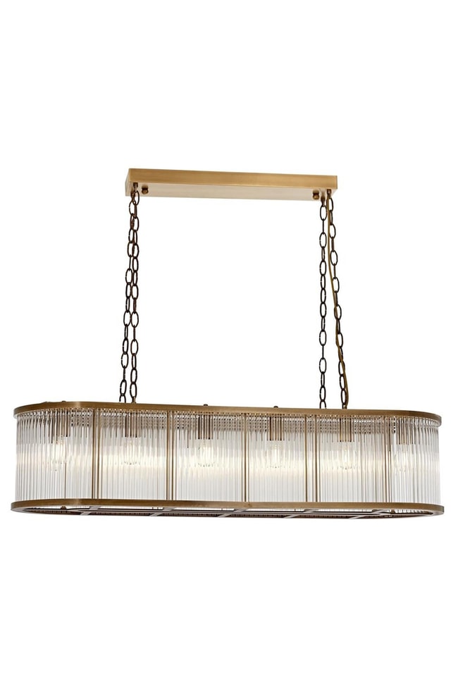 Avonni AV-1866-E120X40 Eskitme Kaplama Modern Avize E27 Metal Cam 120x40 cm
