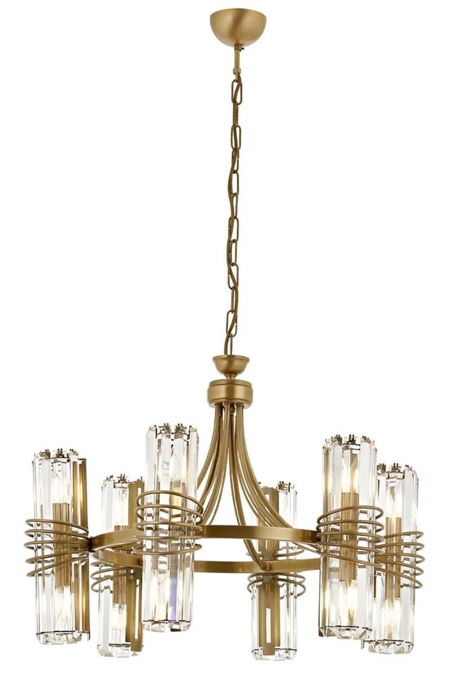 Avonni AV-1906-6E Eskitme Kaplama Modern Avize E14 Metal Kristal 67 cm