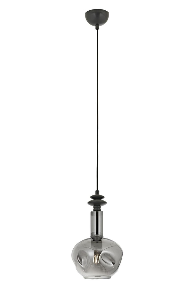 Avonni AV-1912-1GR Siyah Kaplama Modern Avize E27 Metal Cam 20 cm