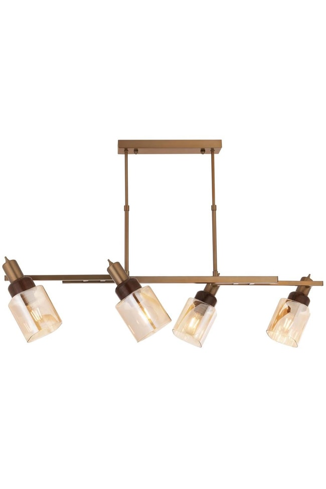 Avonni AV-1920-4Y-EX Eskitme Boya Modern Avize E27 Metal Ahşap 100x35 cm