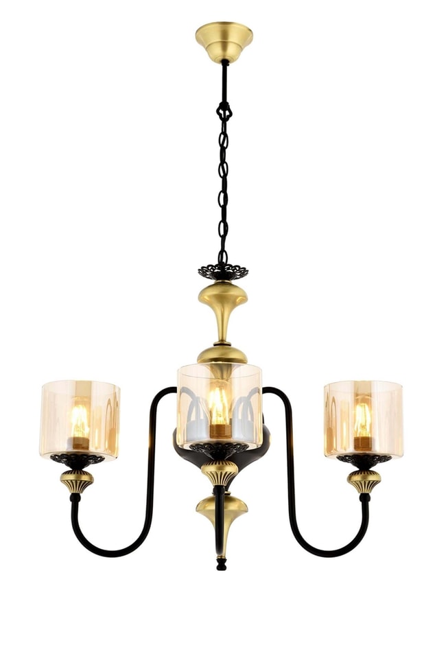 Avonni AV-4161-3E Eskitme Kaplama Modern Avize E27 Metal Cam 62 cm