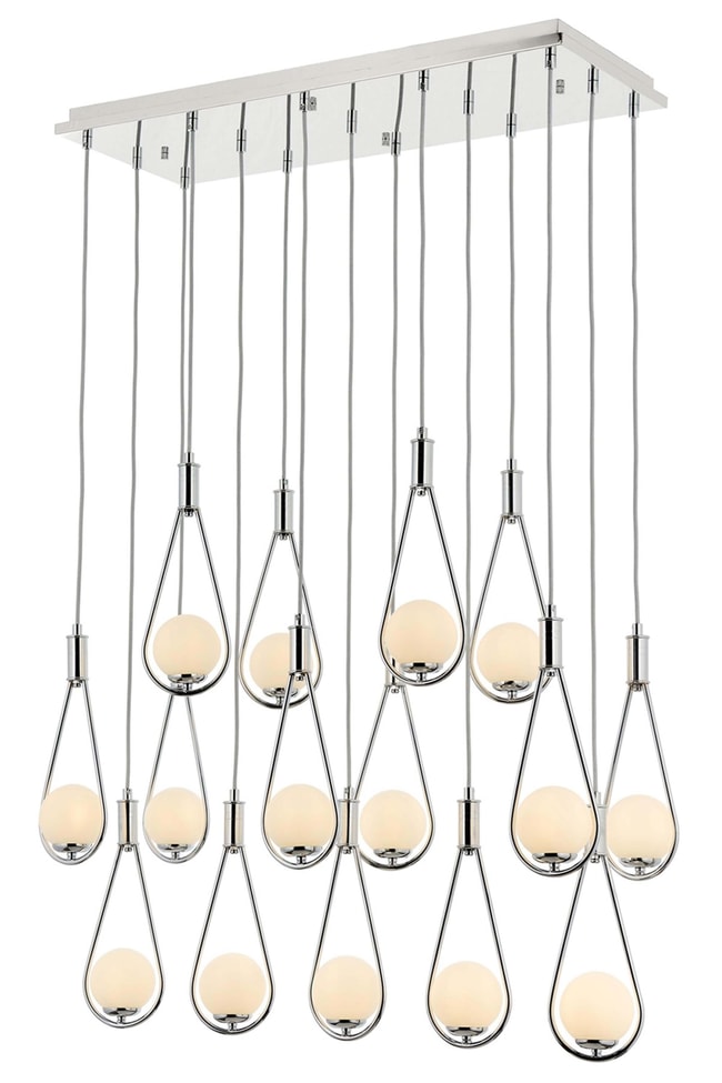 Avonni AV-4316-K30X85 Krom Kaplama Modern Avize G9 Metal Cam 85x35 cm
