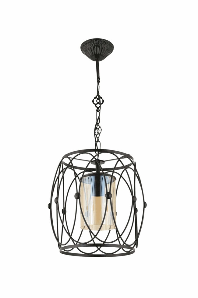 Avonni AV-65074-BSY Eskitme/Siyah Kaplama Modern Avize E27 Metal Cam 30 cm