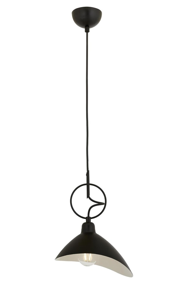 Avonni AV-9127-1BSY Siyah Boya Modern Avize E27 Metal 24x20 cm