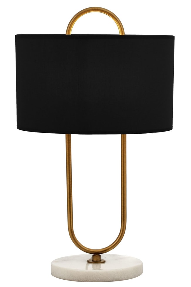 Avonni ML-9112-1E Eskitme Kaplama Masa Lambası E27 Metal Kumaş 30 cm