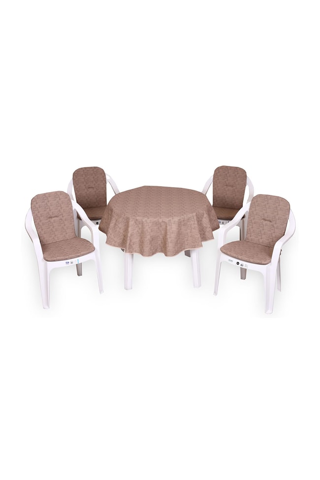 Belde Delüks ( 4+1 ) Masa Örtülü Midiset S.Kahve-5381