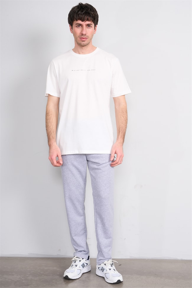 C.K Y26 1453 Mnt Gri Erkek 3 İp Şardonsuz Eşofman Alt