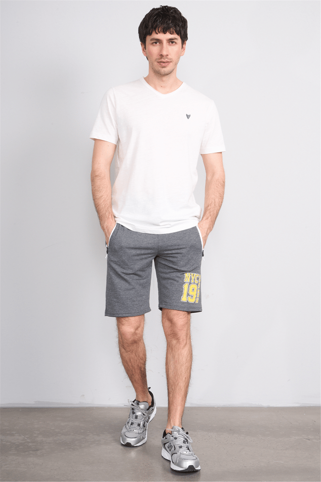 C.K Y26 1118 Mnt Antrasit Erkek Licrasız 2 İplik Short