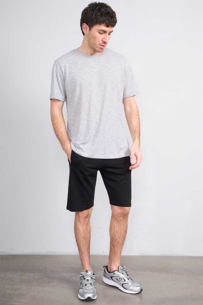 C.K Y26 1455 Mnt Siyah Erkek Licrasız 2 İplik Short