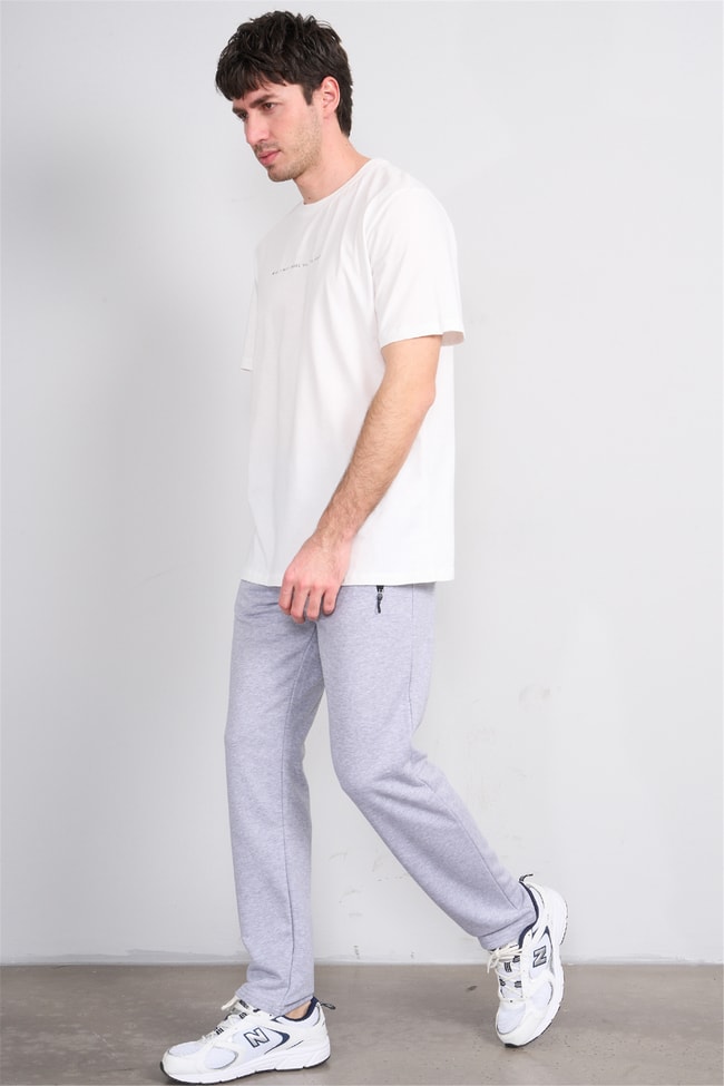 C.K Y26 1453 Mnt Gri Erkek 3 İp Şardonsuz Eşofman Alt