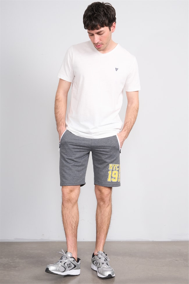 C.K Y26 1118 Mnt Antrasit Erkek Licrasız 2 İplik Short