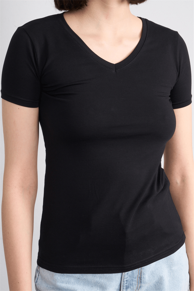 C.K Y26 8036 Pachie Byn V.Yk Basic T-shirt Siyah