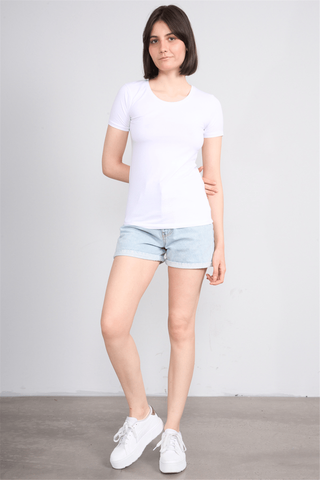 C.K Y26 8037 Pachie Byn B.Yk Basic T-shirt Beyaz