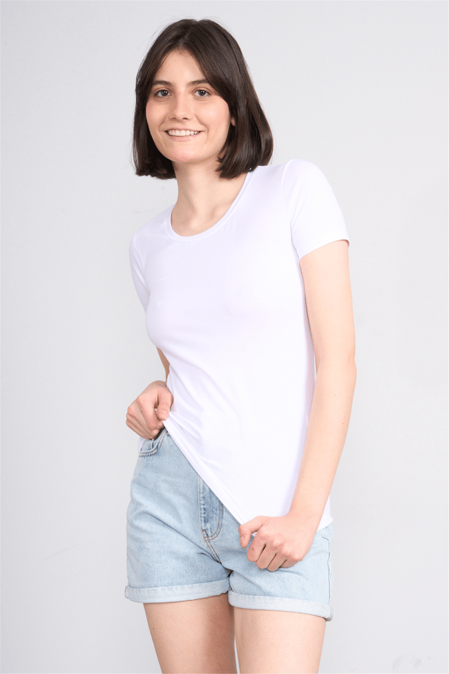 C.K Y26 8037 Pachie Byn B.Yk Basic T-shirt Beyaz