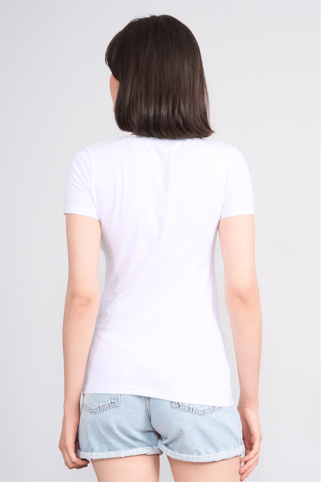 C.K Y26 8037 Pachie Byn B.Yk Basic T-shirt Beyaz