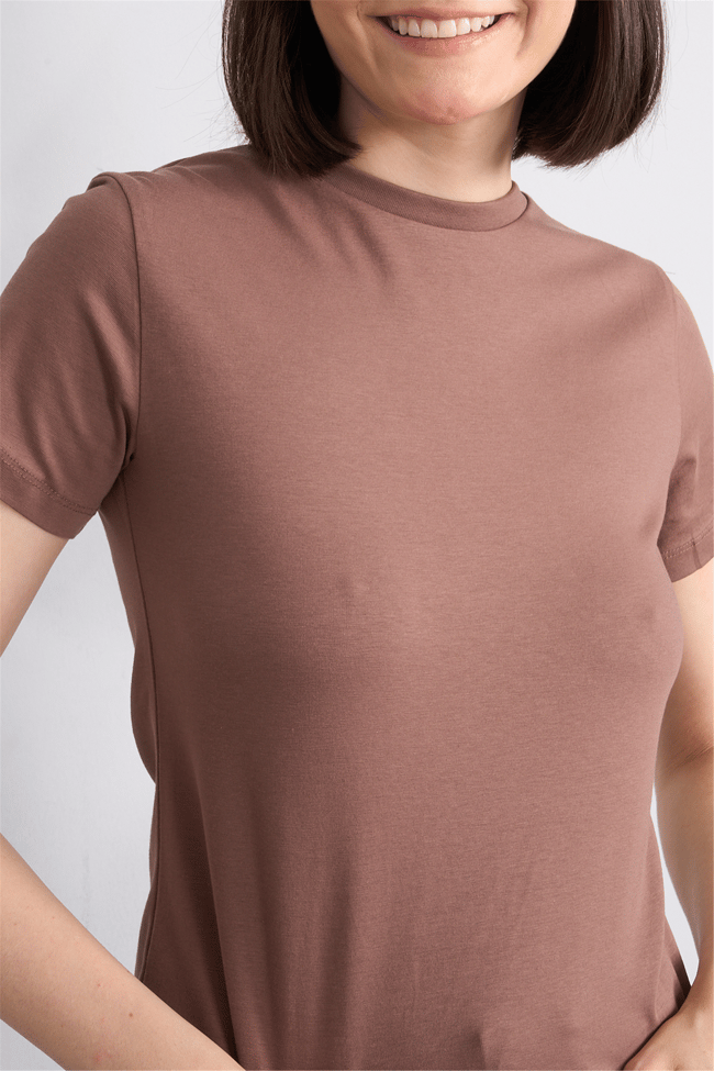 C.K Y26 8501 Fithit Byn B.Yk S.Fıt Penye T-shirt Kakao