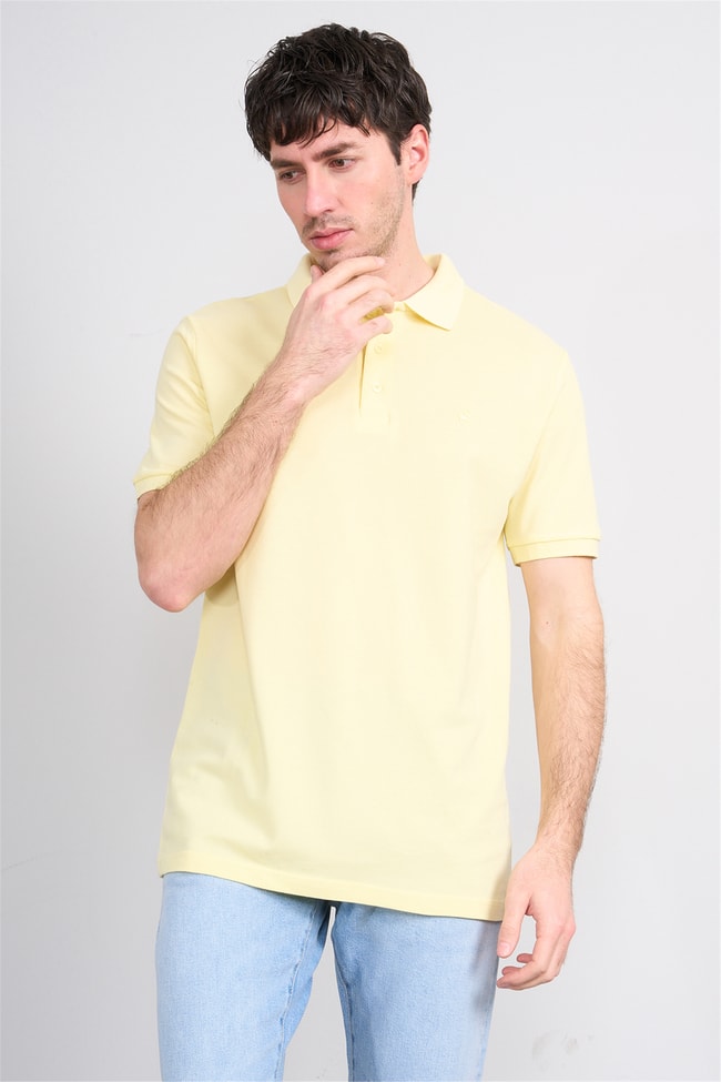 Çetinkaya Chester Polo 2742 Polo Yaka Regular Pike T-shirt Uçuk Sarı