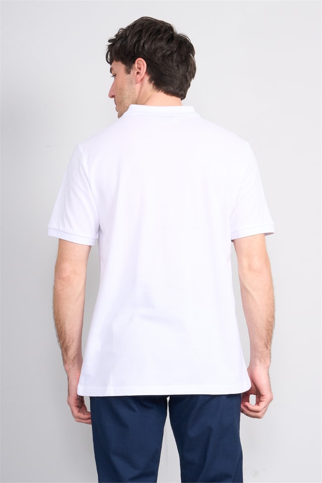 Çetinkaya Chester Polo 3047 Polo Yaka Regular Pike T-shirt Beyaz