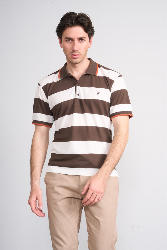 Çetinkaya Chester Polo 4111 Polo Yaka Regular Pike T-shirt Kahve