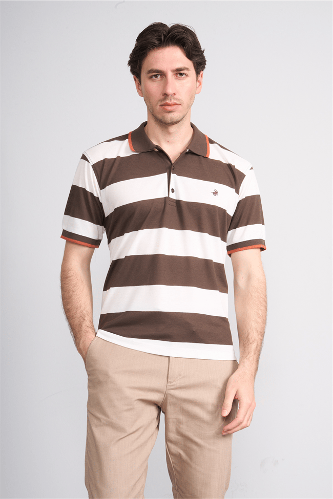 Çetinkaya Chester Polo 4111 Polo Yaka Regular Pike T-shirt Kahve