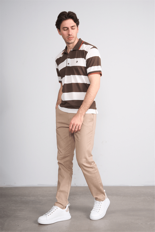 Çetinkaya Chester Polo 4111 Polo Yaka Regular Pike T-shirt Kahve