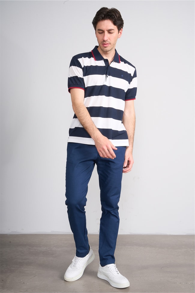 Çetinkaya Chester Polo 4111 Polo Yaka Regular Pike T-shirt Lacivert