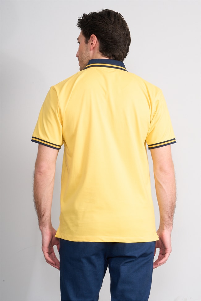 Çetinkaya Chester Polo 4704 Polo Yaka Regular 36/1 Pike T-shirt Sarı