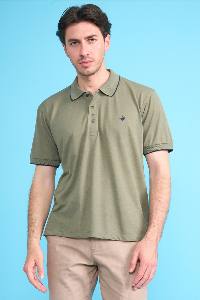 Çetinkaya Chester Polo 4732 Polo Yaka Regular Düz Pike T-shirt Çağla