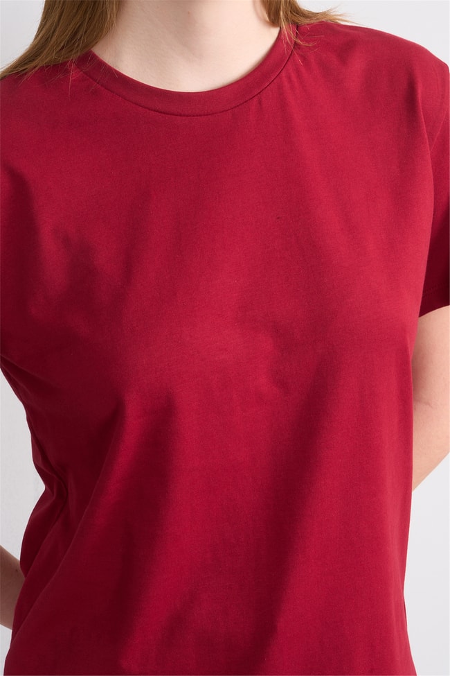 C.K Y26 3264 Fithit Byn B.Yk 30/1 Penye Basic Regular T-shirt Bordo
