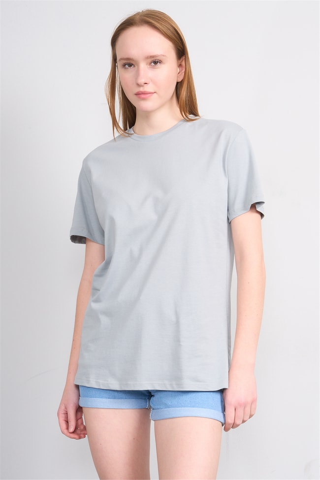 C.K Y26 3264 Fithit Byn B.Yk 30/1 Penye Basic Regular T-shirt A.Gri