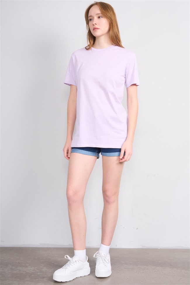 C.K Y26 3264 Fithit Byn B.Yk 30/1 Penye Basic Regular T-shirt Lila