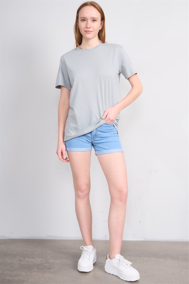 C.K Y26 3264 Fithit Byn B.Yk 30/1 Penye Basic Regular T-shirt A.Gri