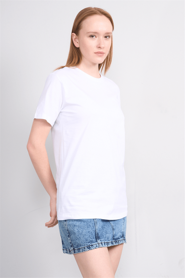 C.K Y26 3264 Fithit Byn B.Yk 30/1 Penye Basic Regular T-shirt Beyaz