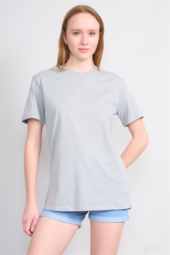 C.K Y26 3264 Fithit Byn B.Yk 30/1 Penye Basic Regular T-shirt A.Gri