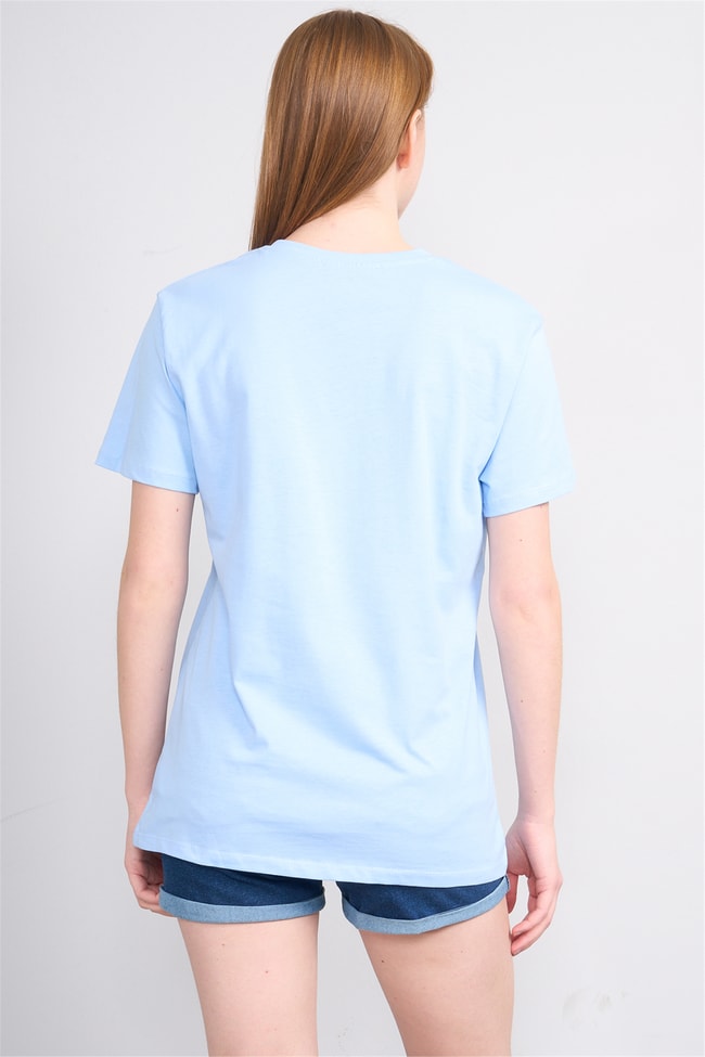 C.K Y26 3265 Fithit Byn V Yk. 30/1 Penye Basic Regular T-shirt Bebe Mavi